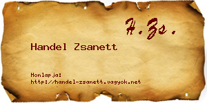 Handel Zsanett névjegykártya